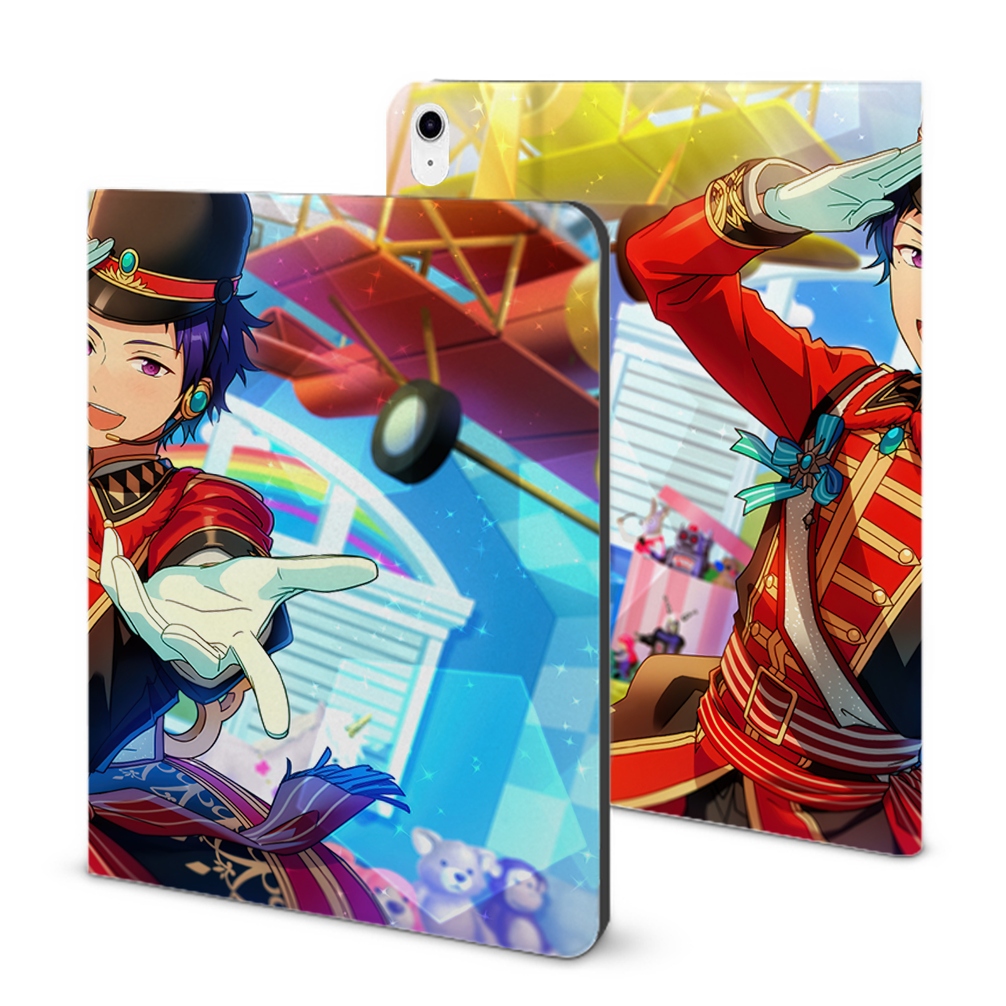 （画像用） あんさんぶるスターズ! Ensemble Stars IPad ケース ブック型 PUレザー TPU 耐衝撃 軽量 薄型 ペン収納なし 全面保護 IPad 各モデル対応